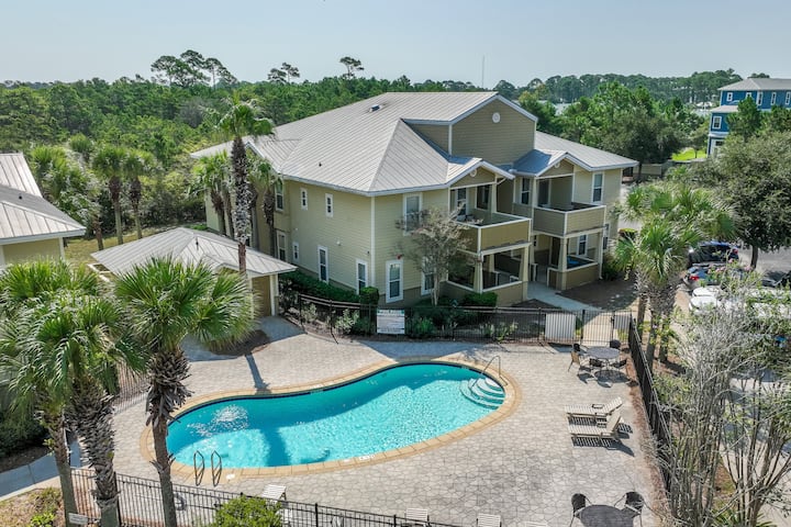 5Tides at Topsail - Drone View of Pool at Topsail Village