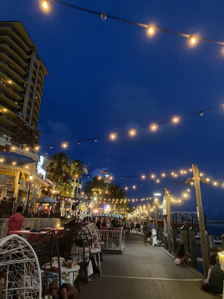Destin Harborwalk at Night